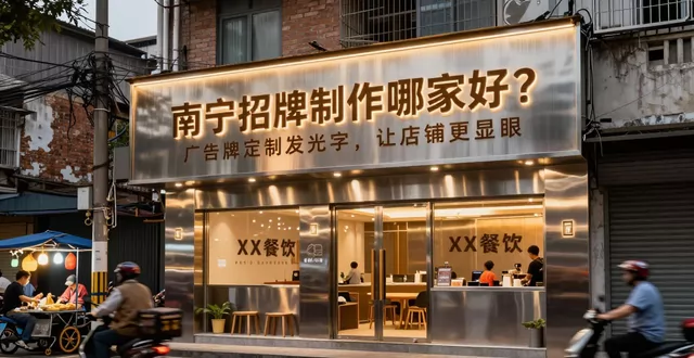 南宁招牌制作哪家好？广告牌定制发光字，让店铺更显眼