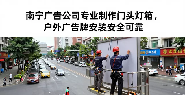 南宁广告公司专业制作门头灯箱，户外广告牌安装安全可靠