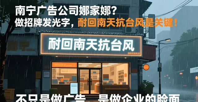 南宁广告公司哪家好？做招牌发光字，耐回南天抗台风是关键