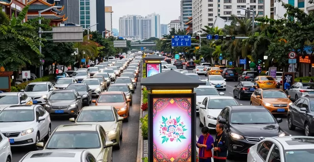 南宁广告公司做什么?民族大道堵车看到发光字,中山路猩猩刷屏