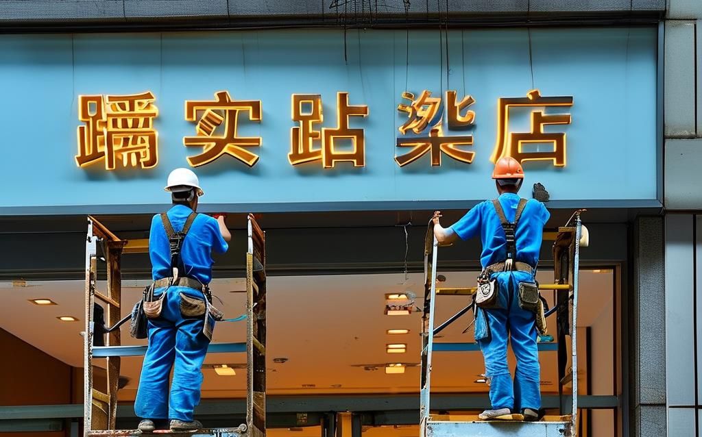 南宁门店改名招牌怎么改-发光字换字、灯箱换画面与不停业施工安排-恒兴广告